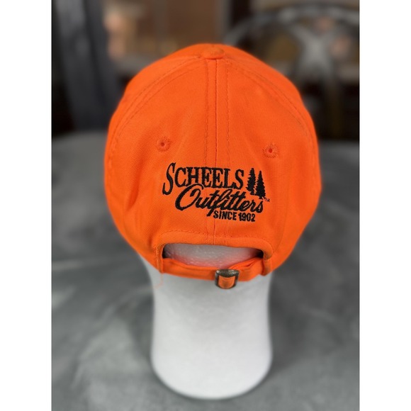 Scheels Outfitters Deer Camp Hat Cap Strap Back One Size Orange Hunting Mens - Picture 4 of 9